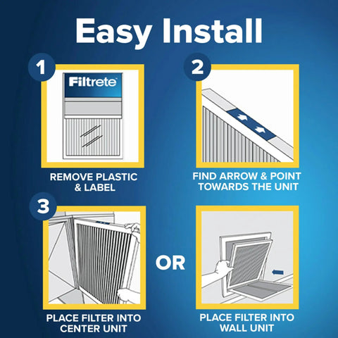 Installation guide for 20x20x1 Air Filter MPR 1200 MERV 11 Allergen Defense Odor Busting Black 4-Pack With Active Carbon Layer