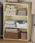 Kick Your Daily Mess To The Curb With This Real Deal Three Tier Closet Organizer In Warm Steam Beech Wood, Built Tough For Tight Bedrooms And Zero Headache Setup, Featuring Smooth Open Shelves For Dependable Home Organization - organized closet with clothes and storage boxes.