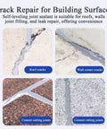 Heavy Duty Roof Sealant And Crack Patch For Asphalt Shingles And Metal Roofs Creates An Instant Watertight Barrier in use on roof cracks and cement joints.