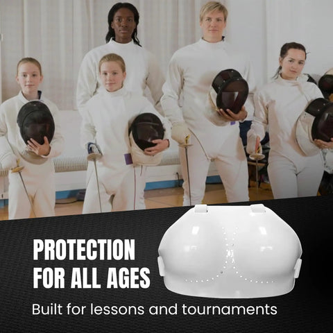 Chest Protector For Fencing Training Gear For Foil Epee Saber Durable Hard Plastic Plastron With Adjustable Straps Unisex Fit