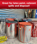 Waste Paint Hardener 3.5 Oz Odorless Solidifier For No Mess Disposal Of Latex And Acrylic Paint with spilled paint cans