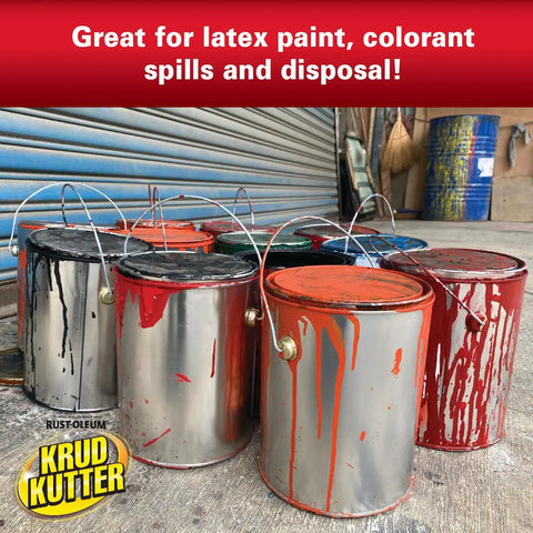 Waste Paint Hardener 3.5 Oz Odorless Solidifier For No Mess Disposal Of Latex And Acrylic Paint with spilled paint cans