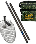 Beach Metal Detecting Sand Scoop In Stainless Steel With Carbon Fiber Handle For Underwater Treasure Hunting Includes Bag