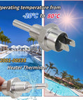 Pool Heater Repair Kit With Stack Flue Sensor Thermistor And Switch For MasterTemp And Max-E-Therm Pool Heaters Replace Parts 42001-0053S shown by a poolside