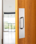 Commercial 16 Inch Stainless Steel Pull Door Plate With Rust And Corrosion Resistance for high traffic entrances on wooden door