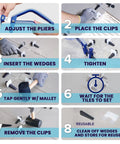 Tile Leveling System Clips And Wedges 2 Mm Black 500 Piece Set instructions for fast lipless finishes and ultra-flat floors.