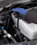 Mechanic using 12 Point Two And Three Eighths Inch Combo Wrench With Satin Chrome Finish to tighten car engine bolt