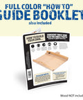 Full color guide booklet for DIY 19 Inch Crosscut Sled Kit For Table Saw With Predrilled UHMW Bars, Aluminum T Track, Knob And Screws.