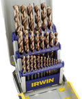 TurboMax Fractional Metal Drill Bit Set 29-Piece on display in open case, showing assorted bit sizes for fast drilling in tough metals.
