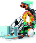 Mech 5 Mechanical Coding Robot for Hands-On STEM Fun, Snap Coding Wheel and lift mechanism, colorful parts visible
