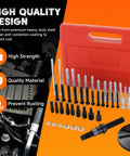 Harmonic Balancer Puller and Installer Kit for Quick No Fuss Damage Free Flywheel and Crankshaft Pulley Removal in Red Case