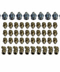 Grease Nipple Assorted Pack for Backhoe Equipment, 50-Piece Set With 30 Straight 1 Eighth BSP, 10 Straight 10mm, and 10 Angled Fittings