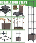 Installation steps for Raised Garden Bed Planter Box With Trellis 62.2 Inch Self Watering Tomato Planter