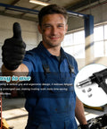 Heavy Duty Pop Rivet Gun Adapter Kit For Cordless Electric Drills With Beefy Aluminum Build and Four Quick Swap Sizes, user giving thumbs up.