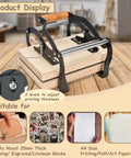 Linocut Printing Hand Lever Press for Linoleum Blocks Manual Press With Felt Pad No Frills Sturdy Three Level Adjustable Ink