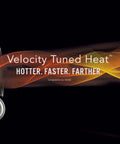 Velocity Tuned Heat Garage Heater With Fan And Tilt Head For Quick Warmth promotional image with glowing heat effect