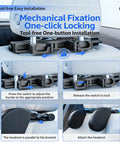 Installation guide for Stylish Thickened Memory Foam Car Headrest Pillow For Mini John Cooper Works Electric 2025 with one-click locking mechanism.