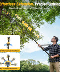 Man using 2-In-1 Electric Pruning Shears For 20V Max Battery Cordless Pole Pruner With 1.6-Inch Cutting Diameter Brushless Motor