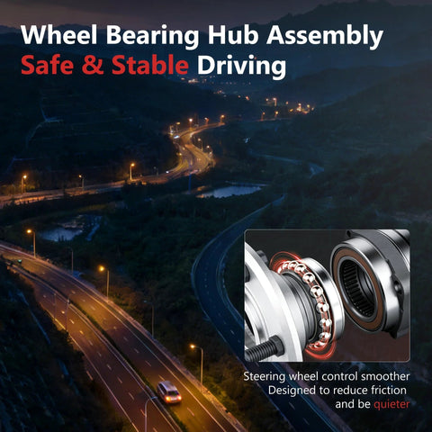 Rear Wheel Bearing And Hub Assembly For 2012 2016 Honda CR V AWD And 2013 2015 Acura RDX AWD 5 Lug With ABS 2 Piece Set inset view