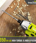 DIY Friendly Cordless Impact Driver Kit With 20V Power And 1350 In Lbs Torque, handheld drilling wood panel