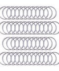 Heavy Duty Metal Swivel Lanyard Snap Hooks And Split Key Rings Bulk Keychain Connectors 100 Piece Set silver key rings in rows