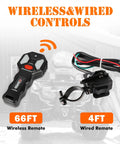 Wireless and wired remotes for 3000 Lb Electric Winch For ATV UTV Boat Trailer With Synthetic Rope 12V DC Off Road Towing.