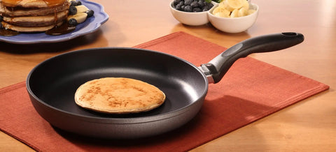 9.5 Inch Diamond Coated Nonstick Fry Pan Induction Ready Aluminum Skillet Oven Safe To 500 F Dishwasher Safe Gray with pancake