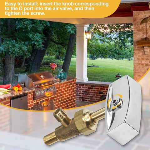 Range Valve Knob For Gas Stove And Oven Hob Panels Easy Swap Chrome Control Knob With D Shaped Interface, outdoor grill setup