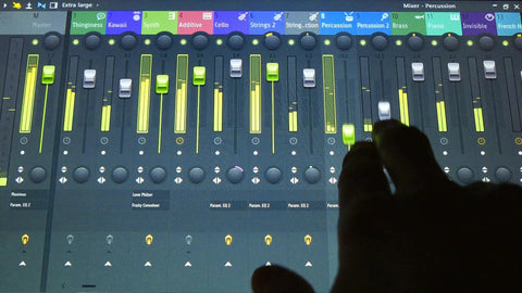 User adjusting mixer settings on FL Studio 20 Producer Edition DAW For Beat Making And Music Production On Mac And Windows With Multi Track MIDI
