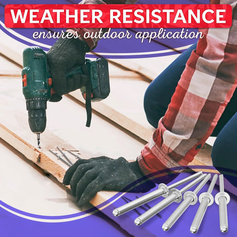 Heavy Duty Aluminum Long Rivets 3/16 X 1-1/2 Dome Head Blind Rivets With Long Grip 24 To 30 mm used in outdoor application