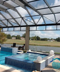 Heavy Duty 9 X 100 Foot Charcoal Fiberglass Mesh Screen With 20x20 No See Um Build for Lanai and Screen Rooms by poolside