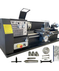 Front view of Amazon TECHTONGDA metal lathe bench machine 10x27in geared head