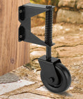 Beefy 4 Inch Gate Wheel Caster Kit With Spring Loaded Gate Helper For Wooden Fences And Vinyl Swing Gates, Heavy Duty