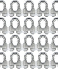 20 Pcs 1/8 Inch M3 Stainless Steel Wire Rope Cable Clips Clamp Set For DIY Rigging Handyman Projects Durable Corrosion Resistant Alloy Clips