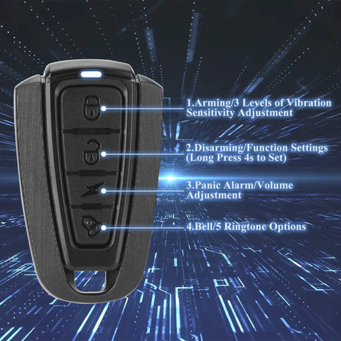 115dB Bike Alarm With Vibration And Motion Sensor Waterproof Motorcycle Alarm System That Deters Thieves And Keeps Your Ride Safe With Real Time Alerts Easy Install For Bicycles Scooters And Motorcycles
