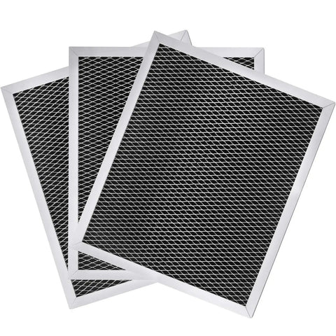 3 Pack Range Hood Filter Replacement 8.7 X 10.5 Inch Aluminum Charcoal Combo Filter For Broan Compatible