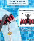 Go-To 25 Foot Pool Vacuum Hose With 14 Inch Weighted Head And Swivel Cuff Pro Grade Cleaning Kit showing smart handle