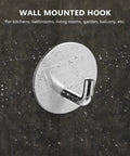 No Drill Needed Heavy Duty Stainless Steel Wall Hooks 6 Pack Adhesive Coat Hanger Set For Bathroom And Hallway Hold Up Great Under Weight With Zero Mess Or Drilling Required on a wet wall.