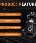 Three Quarters Inch DD X One Inch DD Universal U Joint Black Steering Shaft Built Tough For Heavy Duty Use features shown