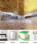 Clear 100 Pack Cabinet Door Bumpers With Adhesive Pads Half Inch Diameter for scratch-free stability of glass container