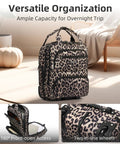 Expandable Softside 4-Piece Luggage Set With 20 Inch Carry-On, 16 Inch Underseat Bag, Spinner Wheels, TSA Lock, Leopard Print