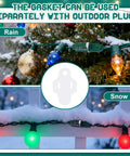 Weatherproof Gasket And Plug Cover Kit For Indoor Outdoor Outlets 20 Piece Set With 10 Gaskets And 10 Plug Covers during rain and snow