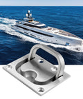 Two Pack Marine Flush Ring Hatch Pull Handles For Boat Decks And Cabinets Recessed 316 Stainless Steel