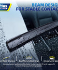 Deadly Smooth 22 Inch Windshield Wiper Blades 2 Pack All Weather Flexible Rubber Coated Wipers with beam design for stable contact.