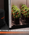 Gravity-Fed Self-Watering System 4-Pack With 13 Gallon Reservoir for indoor plants in grow tent setup