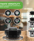 Turn Your Instant Pot Into A Real Air Fryer With A 7 In 1 Lid For 8 Qt Pots, showing compatibility with 6 Qt models