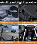 Wireless Bike Alarm With Remote Rechargeable 113dB Loud Anti Theft System IP65 Waterproof For E Bikes Motorcycles Scooters Outdoor Riding And Cycling Safety under seat