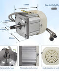 Dimensions and features of Beefy 1500W Brushless Servo Motor with 200 to 5000 RPM Range and 5.02 Nm Torque 110V for machines