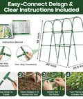 U Shape Garden Trellis For Raised Bed 48 By 48 Inch No Tools Required Setup In A Jiffy Climbing Plant Support illustrated.