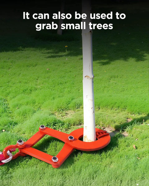 Heavy Duty 1 Ton Pallet Puller Clamp Kit With Two Steel Hooks Thirteen Point One Foot Tow Strap And Work Gloves pulls small tree